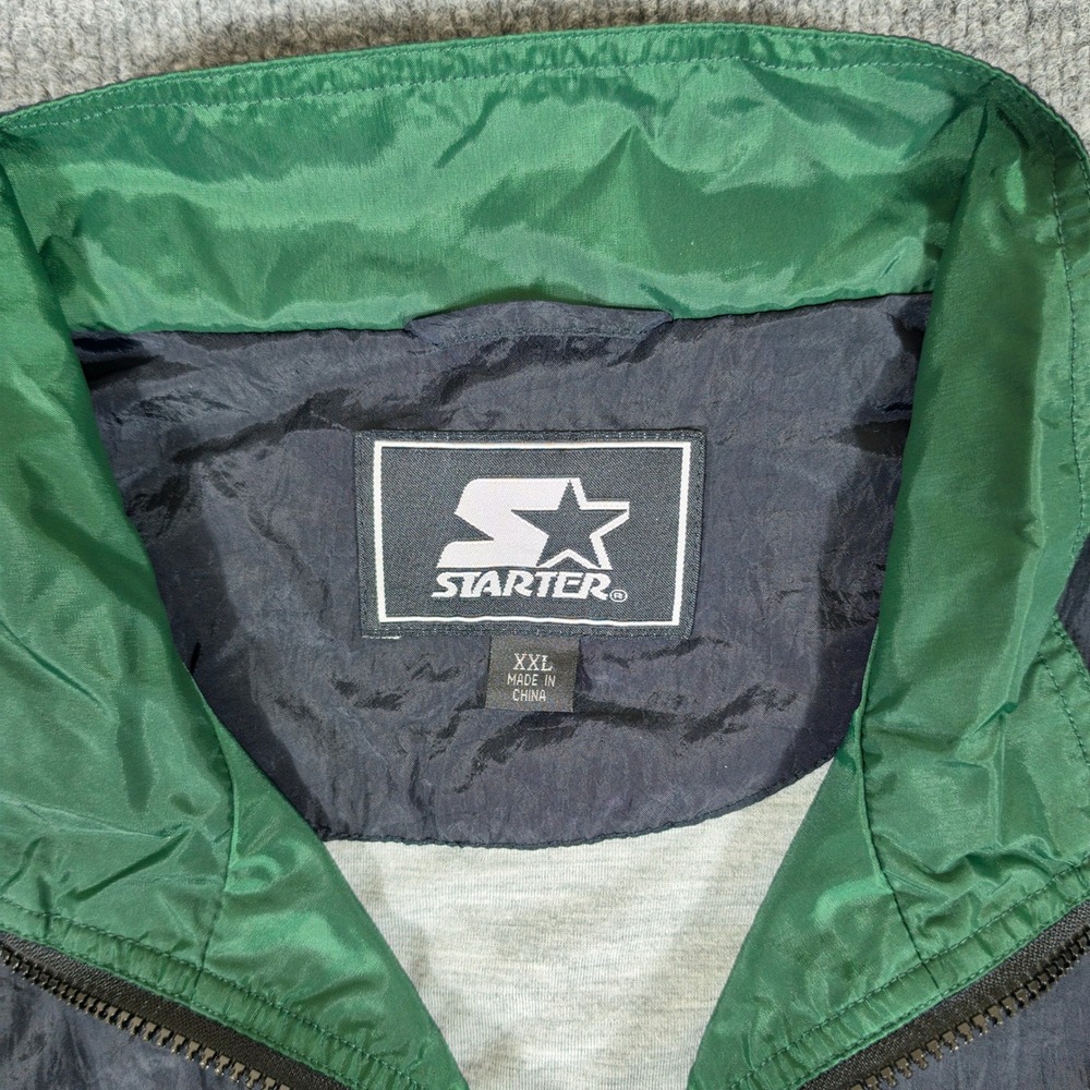 Vintage Starter Green Bay Packers NFL Windbreaker Jacket Men 2XL Black Green 90s - Picture 4 of 7